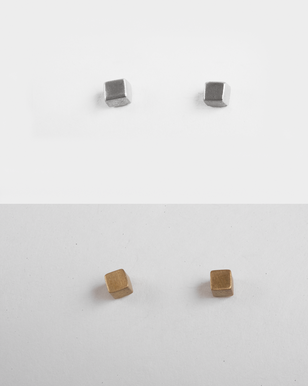 Cube post earrings